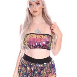 THE LUMi SHOP Moon Child Sequin Tube Top
