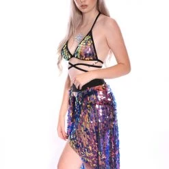 THE LUMi SHOP Moon Child Sequin Long Skirt