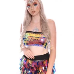 THE LUMi SHOP Sequin Tops Moon Child Goddess Sequin Tube Top