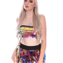 THE LUMi SHOP Sequin Tops Moon Child Goddess Sequin Tube Top
