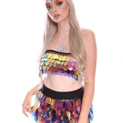 THE LUMi SHOP Sequin Tops Moon Child Goddess Sequin Tube Top