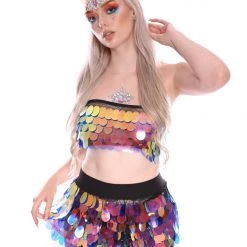 THE LUMi SHOP Sequin Tops Moon Child Goddess Sequin Tube Top