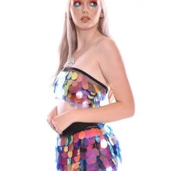 THE LUMi SHOP Moon Child Rain Drop Sequin Skirt