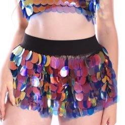 THE LUMi SHOP Moon Child Rain Drop Sequin Skirt