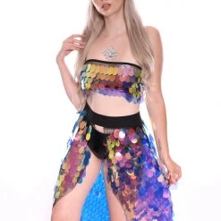 THE LUMi SHOP Moon Child Goddess Sequin Skirt (Long)