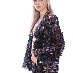 THE LUMi SHOP Signature Sequin Kimonos Dark Ocean Sequin Kimono
