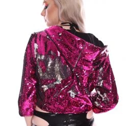 THE LUMi SHOP Reversible Sequin Jacket - Pink Sequin Jackets