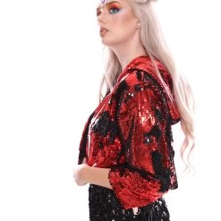 THE LUMi SHOP Reversible Sequin Jacket - Black & Red 18 THE LUMi SHOP Reversible Sequin Jacket - Black & Red