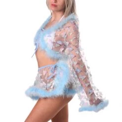 THE LUMI SHOP SPRING 2022 Blue Fuzzy 3D Butterfly Set