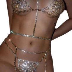 THE LUMi SHOP Crystal Daisy Body Jewelry Set