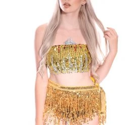 THE LUMi SHOP Holographic Sequin Skirt - Funky Rhythm