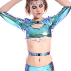 THE LUMi SHOP Alien City Buckle Up Sleeve Crop Top 12 THE LUMi SHOP Alien City Buckle Up Sleeve Crop Top
