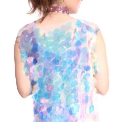 THE LUMi SHOP Iridescent Unicorn Tears Sequin Vest