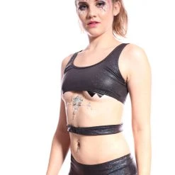 THE LUMi SHOP Obsidian Galaxy Crop Tank Top