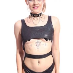 THE LUMi SHOP Obsidian Galaxy Beach Fairy Bodysuit Bodysuits