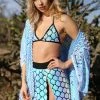 THE LUMi SHOP Aquamarine Queen Handcrafted Sequin Set (Top & Skirt) Sequin Sets