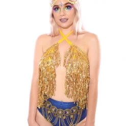 THE LUMi SHOP Holographic Sequin Top - Funky Rhythm