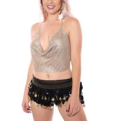 THE LUMi SHOP Tops Body Jewelry - Crystal Gem Chain Top (2 Colors)