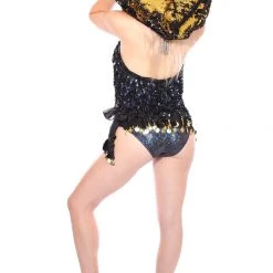 THE LUMi SHOP Reversible Sequin Hood - Gold & Black Sequin Hoods