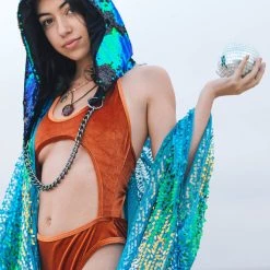 Lumishopusa Sequin Kimono - Blue Waves Signature Sequin Kimonos