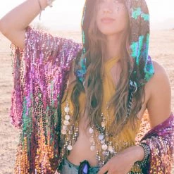 Lumishopusa Disco Sequin Kimono - Mermaid