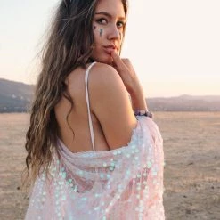 Lumishopusa Disco Sequin Kimono - Pink Iridescent Signature Sequin Kimonos