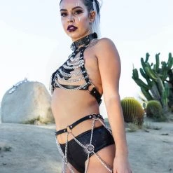 THE LUMi SHOP Burner Girl Hoop Chain Harness Skirt