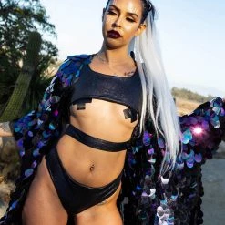 THE LUMi SHOP Obsidian Galaxy Beach Fairy Bodysuit Bodysuits