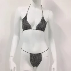 THE LUMi SHOP Black Crystal Fishnet Bikini Set 7 THE LUMi SHOP Black Crystal Fishnet Bikini Set