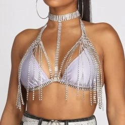 THE LUMi SHOP SPRING 2022 Rhinestone Tassel Top