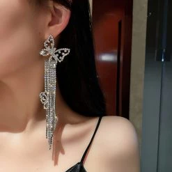 THE LUMi SHOP Rhinestone Butterfly Earrings SPRING 2022