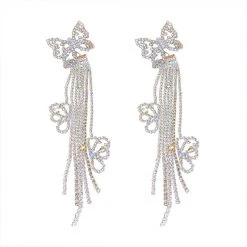 THE LUMi SHOP Rhinestone Butterfly Earrings SPRING 2022