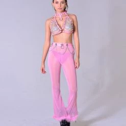 THE LUMi SHOP Pink Fuzzy Pants