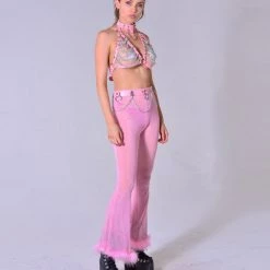 THE LUMi SHOP Pink Fuzzy Pants
