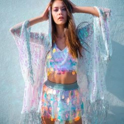 THE LUMi SHOP Sequin Sets Reversible Sequin Set (Halter Top & Skirt) - Unicorn Tears