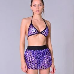 THE LUMi SHOP Mini Sequin Skirt - Purple 5 THE LUMi SHOP Mini Sequin Skirt - Purple