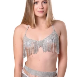 THE LUMI SHOP Diamond Disco Chain Top