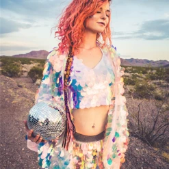 THE LUMi SHOP Sequin Sets Reversible Sequin Set (Halter Top & Skirt) - Unicorn Tears