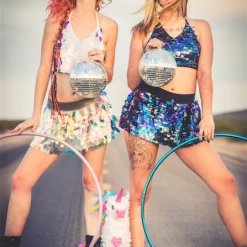 THE LUMi SHOP Aura Unicorn Sequin Top & Halter Top (Small Sequins) Sequin Tops