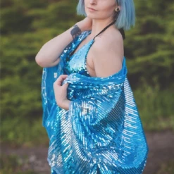THE LUMi SHOP Disco Sequin Kimono- Blue Gem Signature Sequin Kimonos