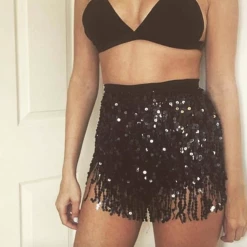 THE LUMi SHOP Holographic Sequin Skirt - Midnight Elf Sequin Skirts