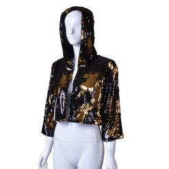 THE LUMi SHOP Sequin Jackets Reversible Sequin Jacket - Black & Gold
