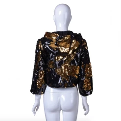 THE LUMi SHOP Sequin Jackets Reversible Sequin Jacket - Black & Gold