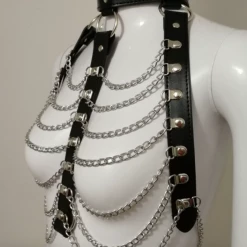 THE LUMi SHOP HARNESSES & CHAINS Black Angel - Leather Chain Harness