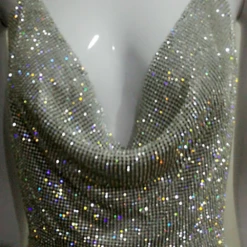 THE LUMi SHOP Tops Body Jewelry - Crystal Gem Chain Top (2 Colors)