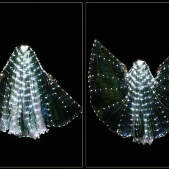 THE LUMi SHOP Opal (White) Iridescent White LED Butterfly Wings (300 Lights, Batteries Not Included)