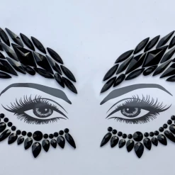 THE LUMi SHOP Midnight Owl Rhinestone Crystal Face Jewels