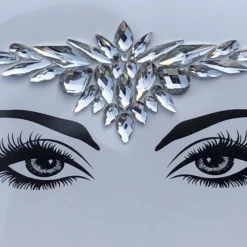 THE LUMi SHOP Silver Moon Rhinestone Crystal Face Jewels