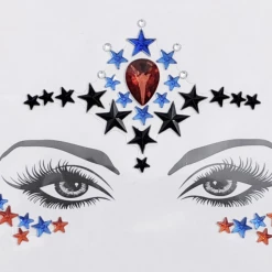 THE LUMi SHOP Captain America Rhinestone Crystal Face Jewels