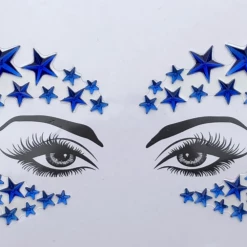 THE LUMi SHOP Blue Stars Rhinestone Crystal Face Jewels